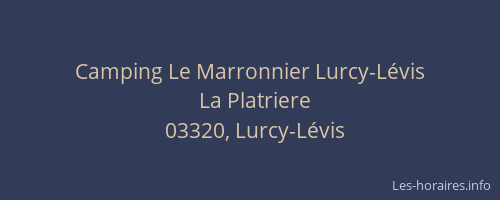 Camping Le Marronnier Lurcy-Lévis