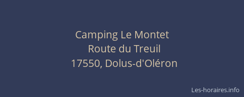 Camping Le Montet