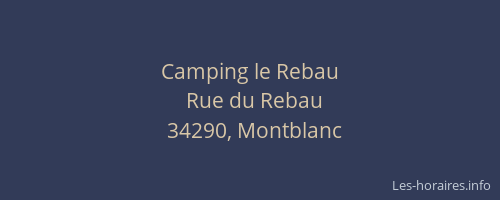 Camping le Rebau