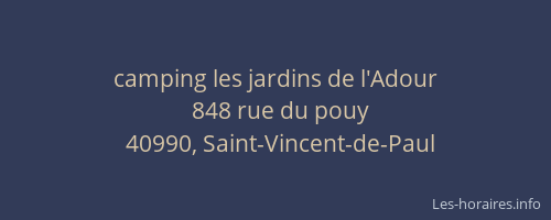 camping les jardins de l'Adour
