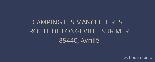CAMPING LES MANCELLIERES