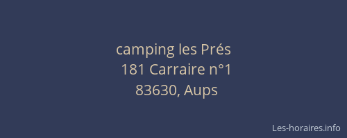 camping les Prés