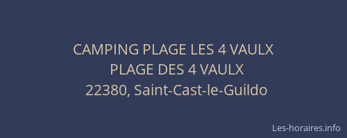 CAMPING PLAGE LES 4 VAULX
