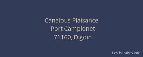 Canalous Plaisance