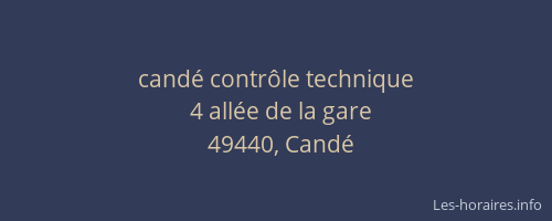 candé contrôle technique