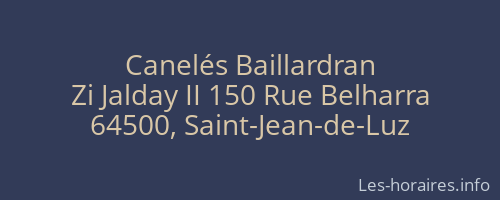 Canelés Baillardran