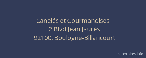 Canelés et Gourmandises