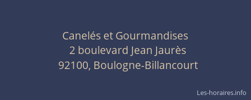 Canelés et Gourmandises