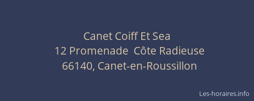 Canet Coiff Et Sea