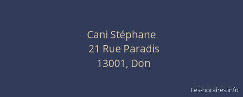 Cani Stéphane