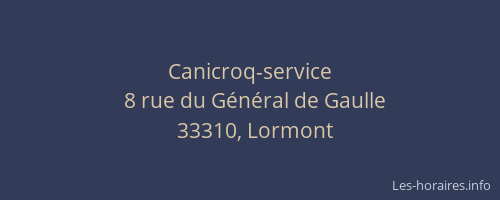 Canicroq-service