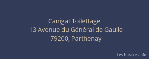 Canigat Toilettage