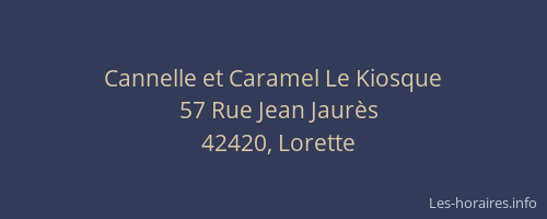 Cannelle et Caramel Le Kiosque