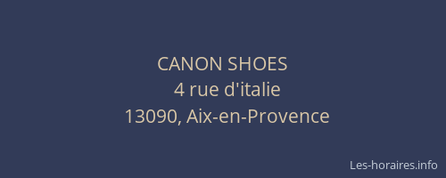 CANON SHOES
