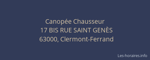 Canopée Chausseur