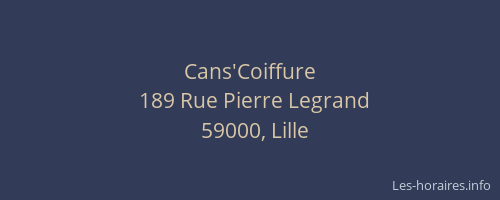 Cans'Coiffure