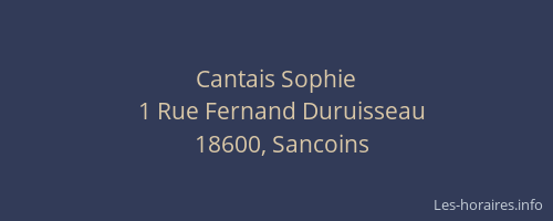Cantais Sophie