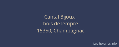 Cantal Bijoux