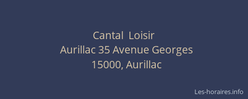 Cantal  Loisir