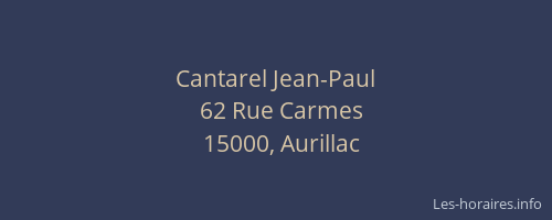 Cantarel Jean-Paul