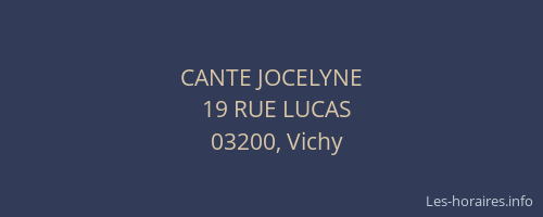 CANTE JOCELYNE