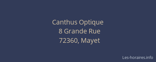 Canthus Optique