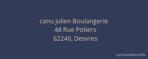 canu julien Boulangerie