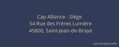 Cap Alliance - Si&egrave;ge