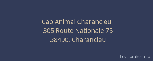 Cap Animal Charancieu