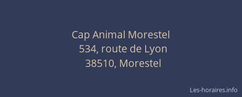 Cap Animal Morestel