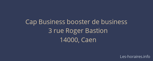 Cap Business booster de business