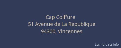 Cap Coiffure