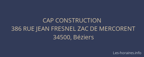CAP CONSTRUCTION