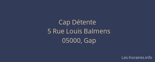 Cap Détente