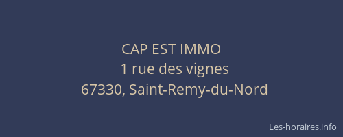 CAP EST IMMO