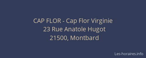 CAP FLOR - Cap Flor Virginie