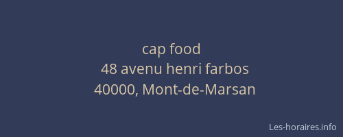 cap food