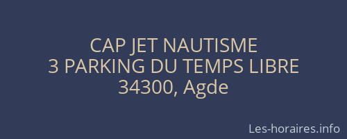 CAP JET NAUTISME