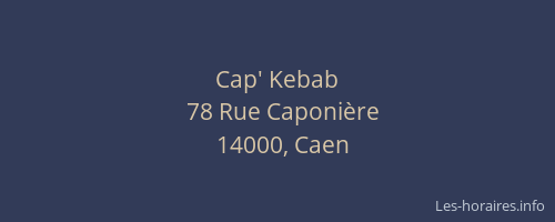 Cap' Kebab