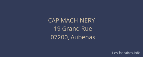 CAP MACHINERY