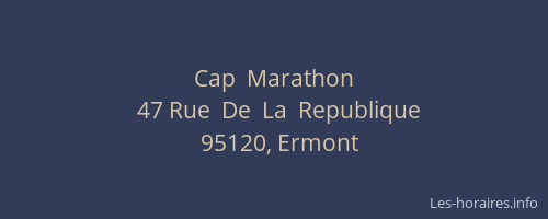 Cap  Marathon