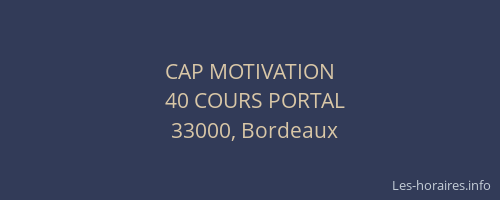 CAP MOTIVATION
