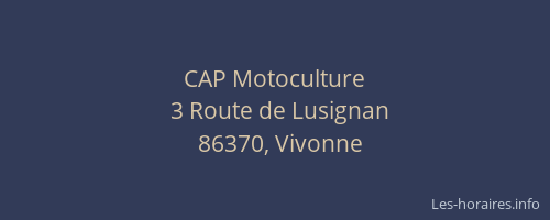 CAP Motoculture