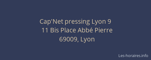 Cap'Net pressing Lyon 9