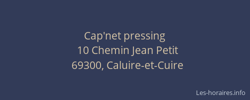 Cap'net pressing