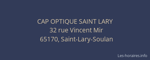 CAP OPTIQUE SAINT LARY