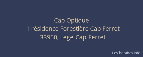 Cap Optique