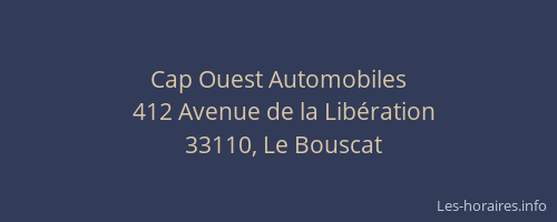 Cap Ouest Automobiles