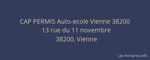 CAP PERMIS Auto-ecole Vienne 38200