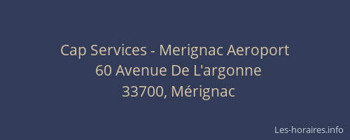 Cap Services - Merignac Aeroport